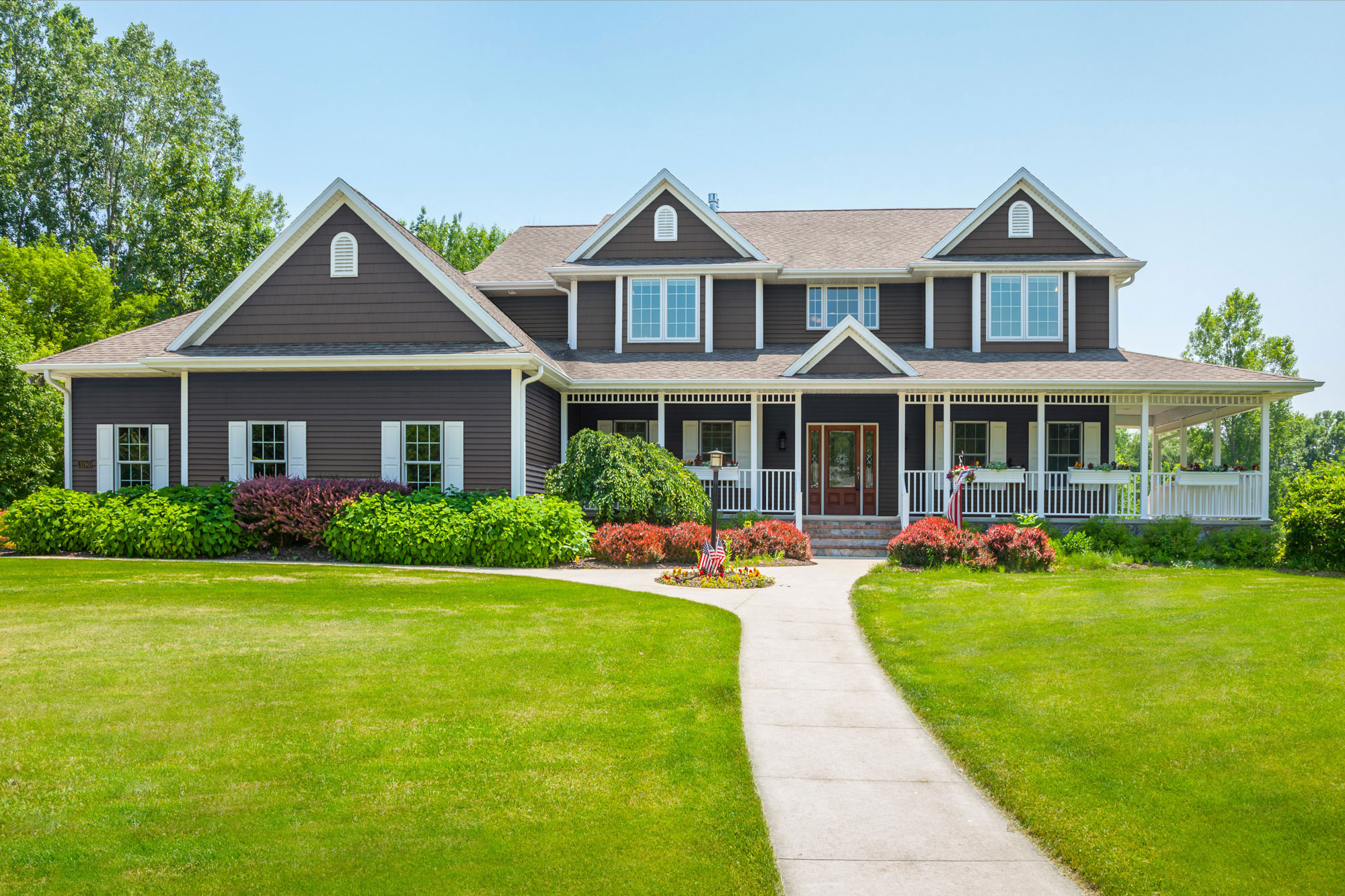 brown country farmhouse 